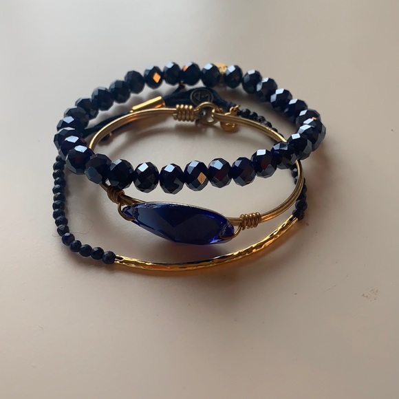 Luca + Danni Jewelry - BLUE/GOLD Bracelet set